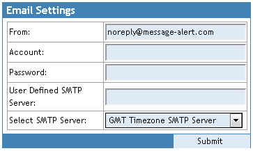 email setting gmt