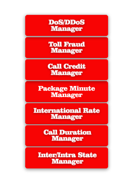 A scale of managers for hosted VoIP security features